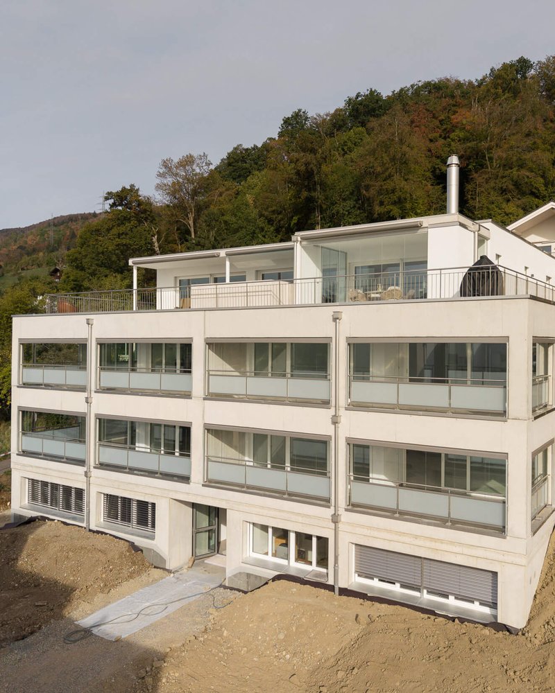 neue Eigentumswohnungen in Lengnau vor der Bauabnahme